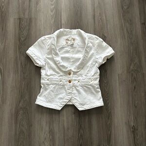 Y2K Guess White Short Sleeve Shirt